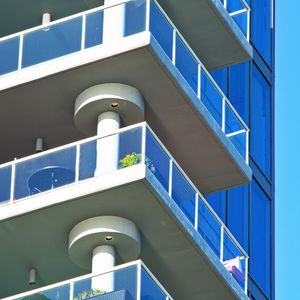 Preview wallpaper building, balconies, glass, edges