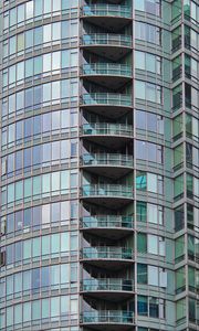 Preview wallpaper building, balconies, glass, architecture