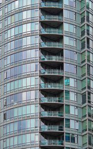 Preview wallpaper building, balconies, glass, architecture