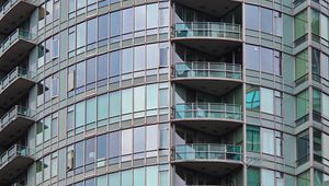 Preview wallpaper building, balconies, glass, architecture