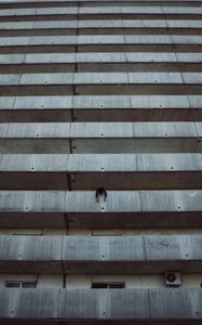 Preview wallpaper building, balconies, man, architecture, high-rise