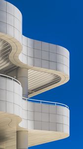 Preview wallpaper building, balconies, waves, white, architecture