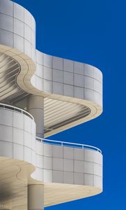 Preview wallpaper building, balconies, waves, white, architecture