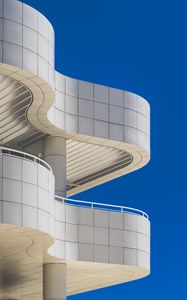 Preview wallpaper building, balconies, waves, white, architecture