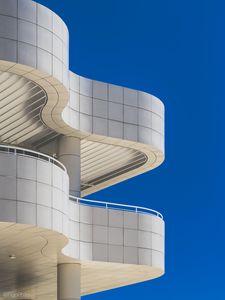 Preview wallpaper building, balconies, waves, white, architecture