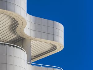 Preview wallpaper building, balconies, waves, white, architecture