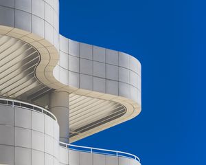 Preview wallpaper building, balconies, waves, white, architecture