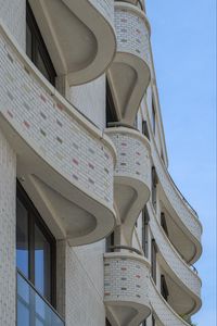 Preview wallpaper building, balconies, windows, facade, architecture, bricks