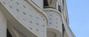 Preview wallpaper building, balconies, windows, facade, architecture, bricks