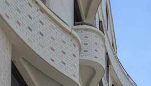 Preview wallpaper building, balconies, windows, facade, architecture, bricks