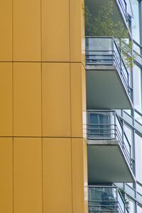 Preview wallpaper building, balconies, yellow