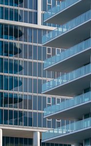 Preview wallpaper building, balcony, glass, facade, architecture