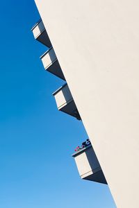 Preview wallpaper building, balcony, sky, blue