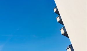 Preview wallpaper building, balcony, sky, blue