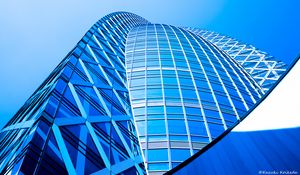 Preview wallpaper building, blue, facade, architecture