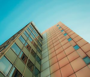 Preview wallpaper building, bottom view, architecture, facade