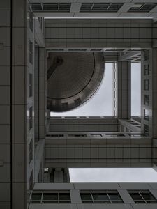 Preview wallpaper building, bottom view, dome, architecture