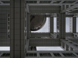 Preview wallpaper building, bottom view, dome, architecture
