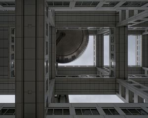 Preview wallpaper building, bottom view, dome, architecture