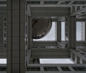 Preview wallpaper building, bottom view, dome, architecture