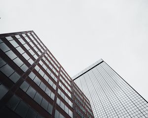 Preview wallpaper building, bottom view, facade, walls