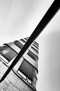 Preview wallpaper building, bottom view, facade, black and white