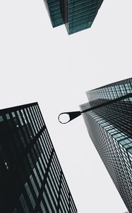 Preview wallpaper building, bottom view, lantern, street