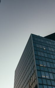 Preview wallpaper building, bottom view, minimalism, facade