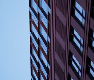 Preview wallpaper building, bottom view, windows, facade