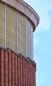 Preview wallpaper building, bricks, facade, relief