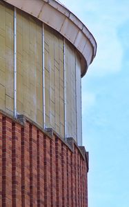 Preview wallpaper building, bricks, facade, relief
