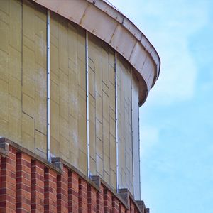 Preview wallpaper building, bricks, facade, relief