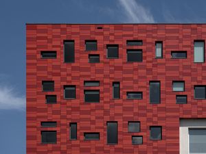 Preview wallpaper building, bricks, windows, facade