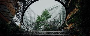 Preview wallpaper building, bridge, trees, architecture, modern