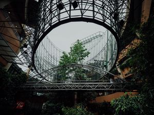 Preview wallpaper building, bridge, trees, architecture, modern