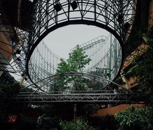 Preview wallpaper building, bridge, trees, architecture, modern