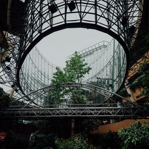 Preview wallpaper building, bridge, trees, architecture, modern