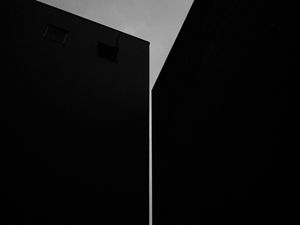 Preview wallpaper building, bw, black