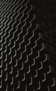 Preview wallpaper building, bw, design, facade