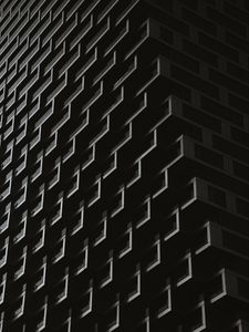 Preview wallpaper building, bw, design, facade