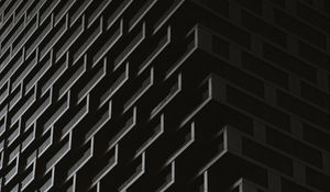 Preview wallpaper building, bw, design, facade