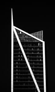 Preview wallpaper building, bw, facade, minimalism, black