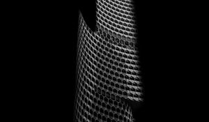 Preview wallpaper building, bw, minimalism, shadows