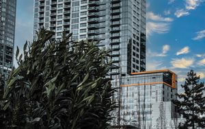Preview wallpaper building, car, city, architecture, trees