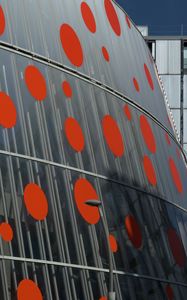Preview wallpaper building, circles, architecture, facade