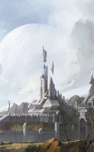 Preview wallpaper building, city, fantasy, art