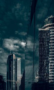 Preview wallpaper building, city, reflection, skyscrapers