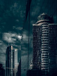 Preview wallpaper building, city, reflection, skyscrapers