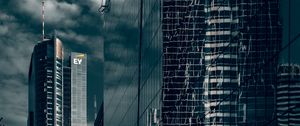 Preview wallpaper building, city, reflection, skyscrapers