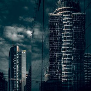Preview wallpaper building, city, reflection, skyscrapers